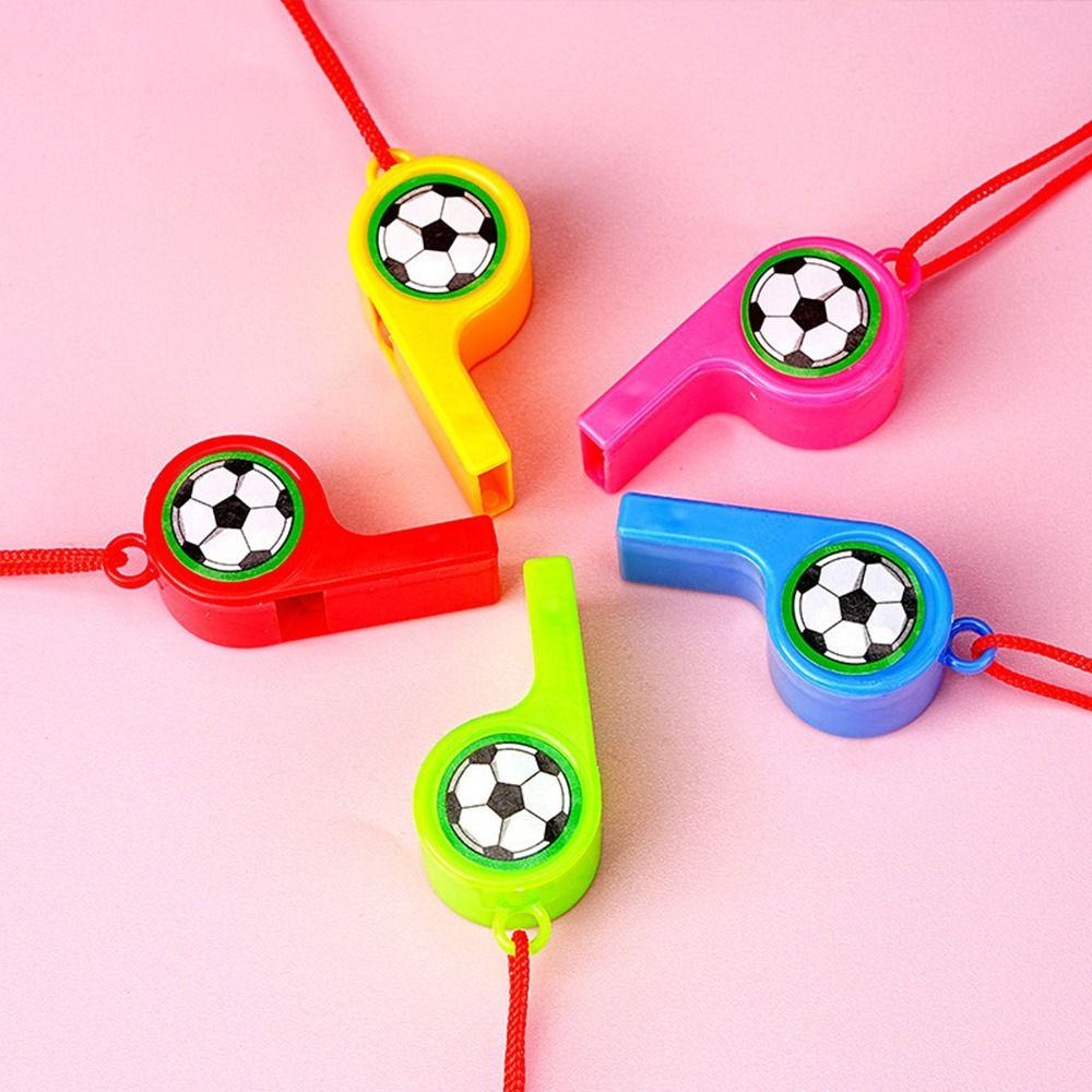 10Pcs 2 Styles Football Whistle Random Color Children's Whistle Toys New Coach Whistle Boys Girls