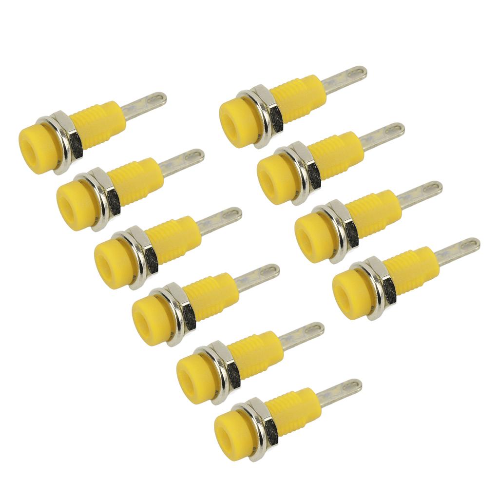 10Pcs J.40003 2mm Banana Jack Panel Socket Extended Post Plug Adapter for Electronic