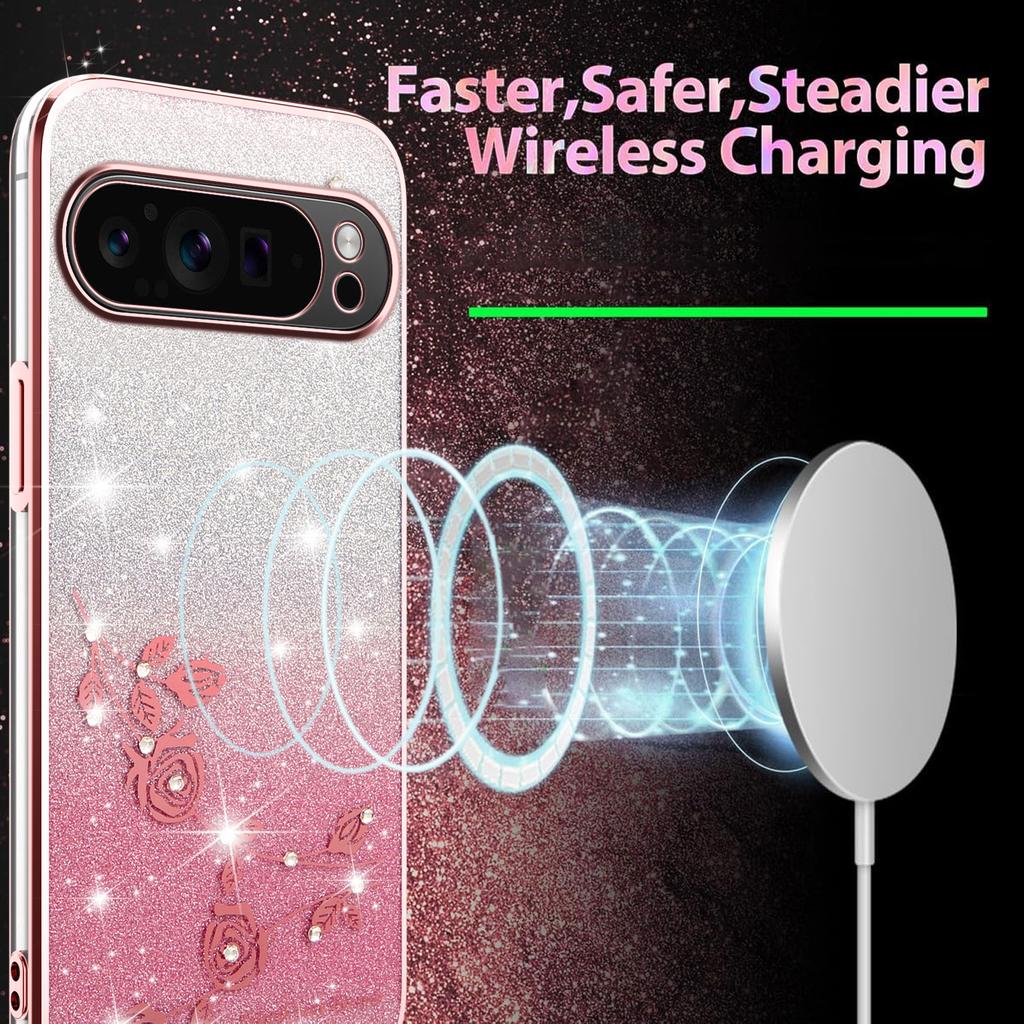 KADEM Чехол для Google Pixel 10 Pro XL Цветок ТПУ Гибкий Градиентный Чехол для Телефона