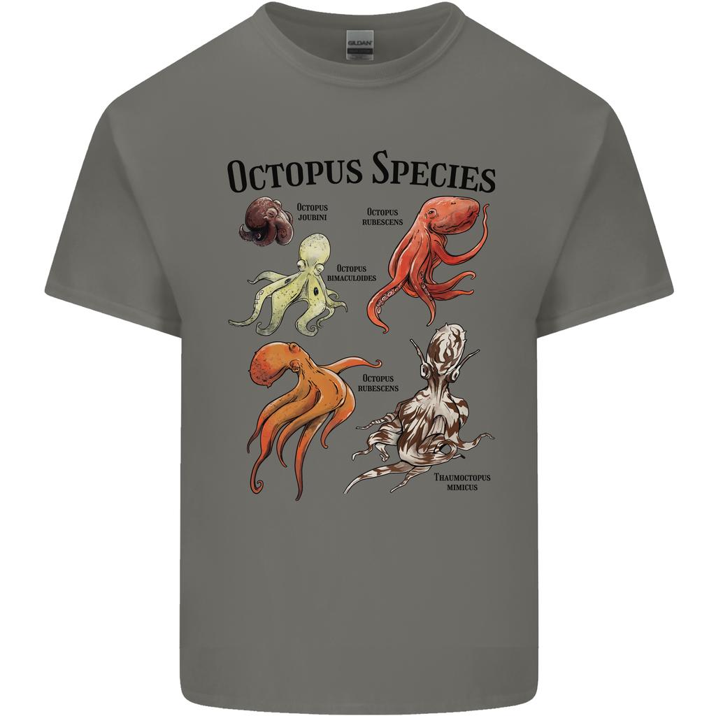 Octopus Species Sealife Scuba Diving Unisexs Light Cotton TShirt