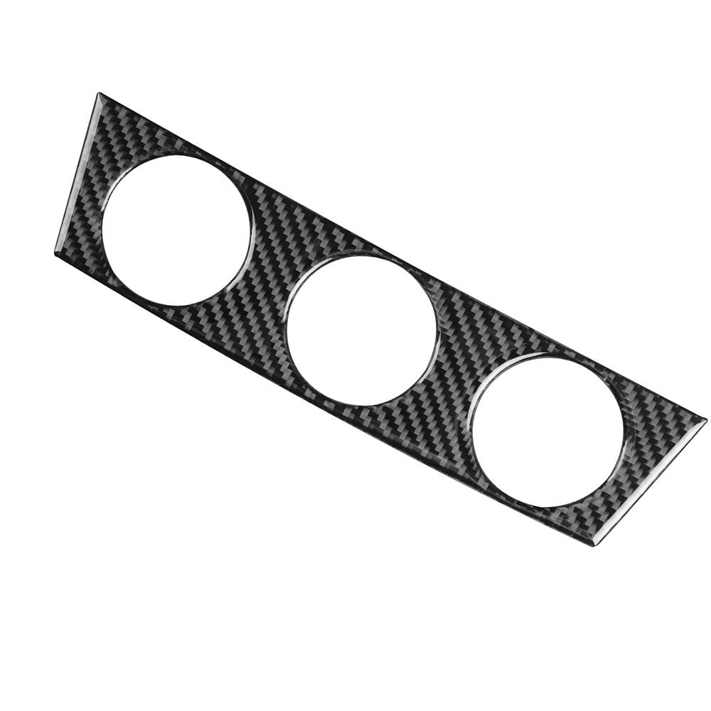 2x Black Carbon Fiber Dash Central Console Cover Trim For Toyota Camry 2007-2011