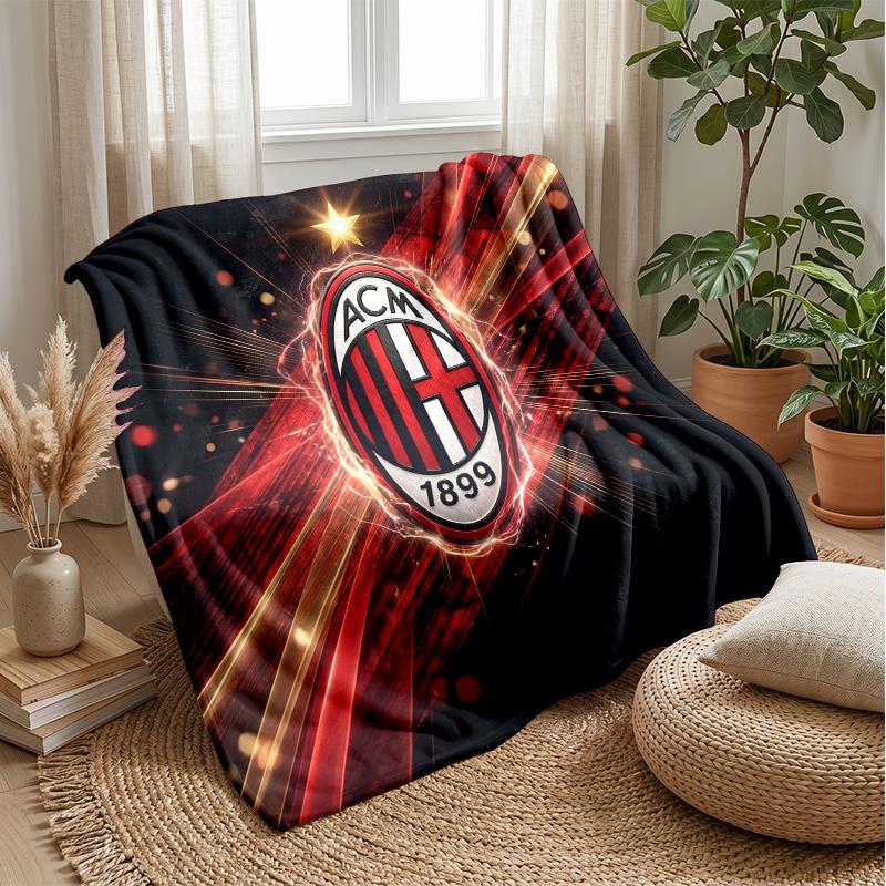 AC Milan Theme blanket Soft Flannel Blanket Plush Throw Blanket Cozy Sofa Bed Blanket for Home Decor
