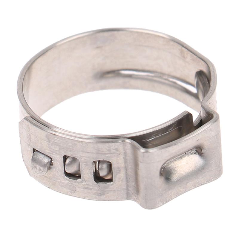 10 шт. хомутов для шлангов с одним ушком, бесступенчатые хомуты из нержавеющей стали 304, кольца-зажимы для герметизации шланга, быстросъемный хомут