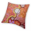 Australian Aboriginal Art 2 Square Pillowcase Polyester Linen Velvet Creative Zip Decorative Sofa Cushion Cover