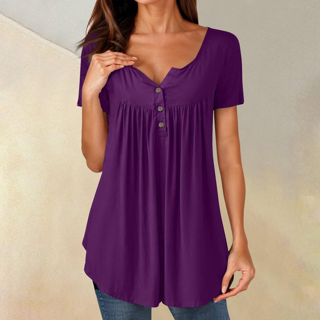 Женские туники, топы, нарядные, повседневные, летние, рубашки с коротким рукавом, свободный крой, плиссированный топ в стиле бохо