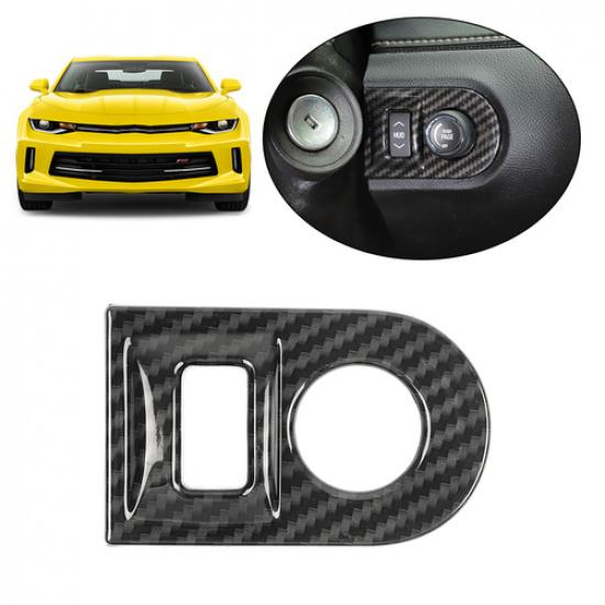 Headlight Switch Button Cover Trim Frame For Chevy Camaro 2010-2015 Carbon Fiber