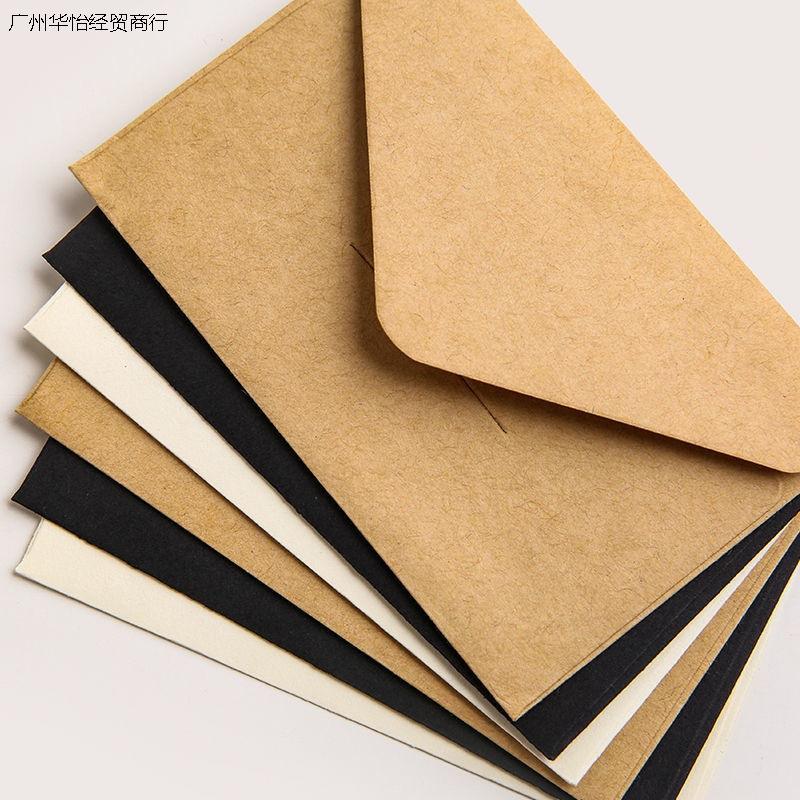 20pcs/lot Black White Kraft Paper Envelopes Vintage European Style Envelope for Business Card Invitation Back To School