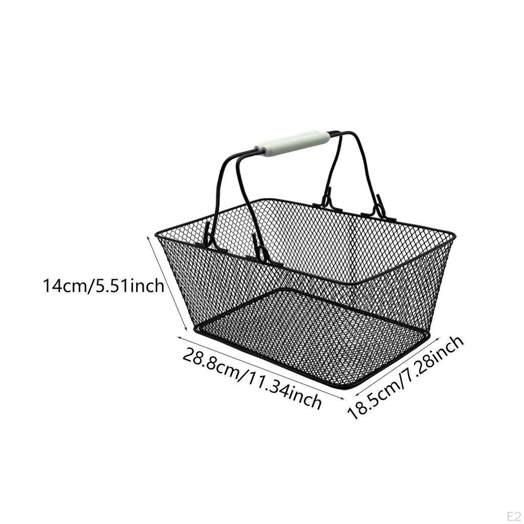 Basket of Multifunctional Metal Practical Portable with Handles for Supermarket