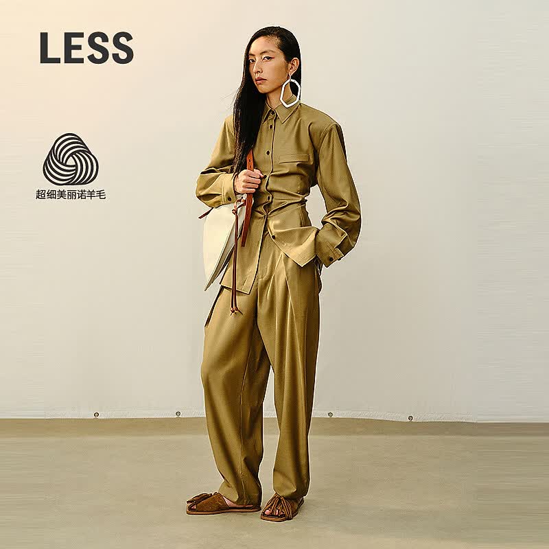 LESS 2026 Spring Casual Tapered Trousers
