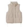 Korean Version Stand-up Collar Small Vest Women's Short Down Cotton Vest Slim and Thin Foreign Cotton Vest Tide