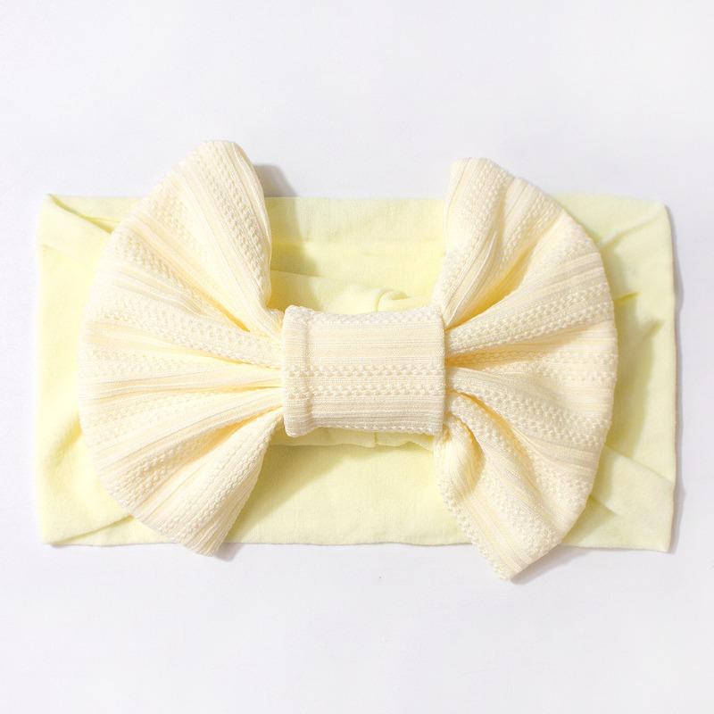New children's headband, cute solid color bow baby headscarf, thin and comfortable children's hair accessories