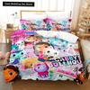 Комплект постельного белья Gabbys Dollhouse Single Twin Full Queen King Size Bed Set Adult Kids Bedroom Duvet Cover Sets 3D Anime Bed Sheet Set