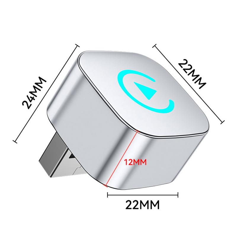 Беспроводной адаптер CarPlay с сигнальной лампой для iPhone Android Auto 2 в 1 проводной к беспроводному AI Box USB-подключение для грузовика