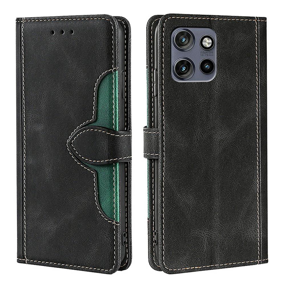 Для Motorola Edge 50 Neo 5G Чехол Кожаный Чехол-кошелек для телефона с магнитной застежкой в виде соломенной шляпы