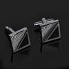 3D stripe Black Enamel triangle Square Cufflinks women French Shirt personality Cuff Link Office Party Club Men Cufflink Jewelry