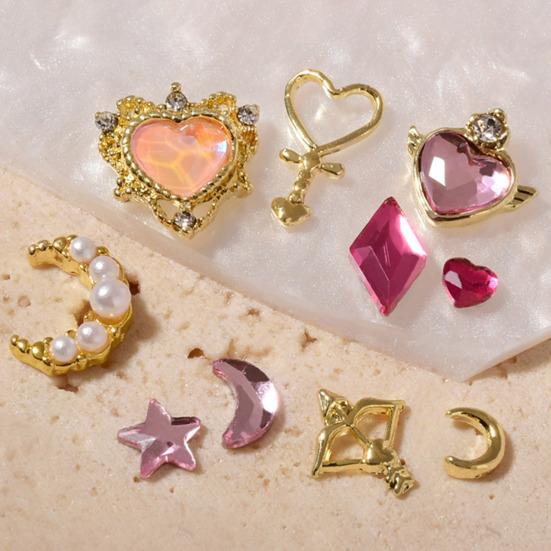 Yousheng 1 коробка для украшения ногтей, несколько форм, водостойкая смола, красочные сверкающие звезды и луна, советы по дизайну ногтей, декор, косметические принадлежности