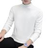 Half High Collar Long Sleeves Stretchy Men T-shirt Autumn Winter Double Sided Velvet Bottoming Business Top