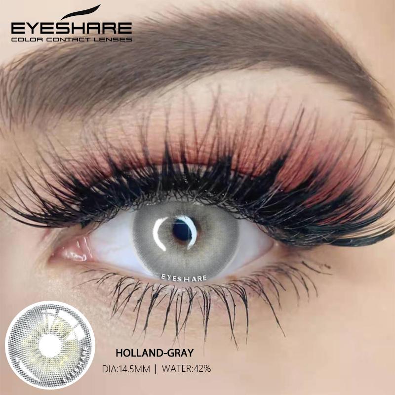 Eyeshare 1 пара цветных линз, мерцающие цветные контактные линзы, красивые контактные линзы для макияжа учеников, ежегодное использование, косметические косметические линзы для глаз