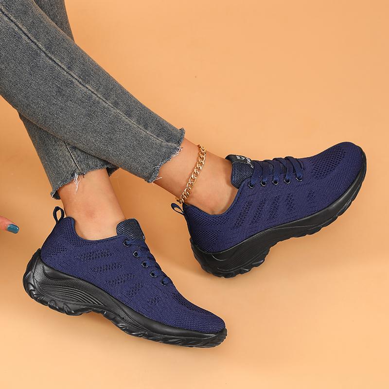 Fashion 2025 Women's Shoes High-quality Casual Shoes Platform Tennis Outdoor Lace Up Jogging Mesh Breathable Vulcanized Shoes for Women