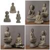 Медитирующие Будды Статуя для Медитации Смолы Буддийская Статуэтка Духовная Скульптура Домашнее Украшение Рабочего Стола Орнамент