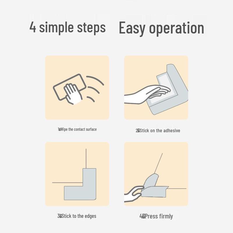 Soft Corner Protectors for Children's Furniture - Anti-Collision and Anti-Bump Safety Stickers for Babies