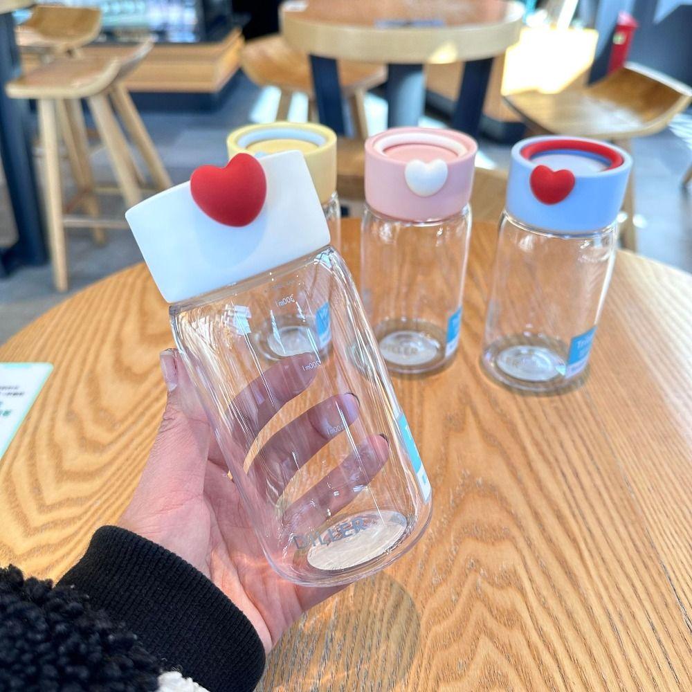 Plastic Straight Drink Water Cup With Handle Fitness Drinking Bottle Outdoor Sport