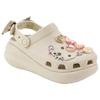 Crocs Элегантные Модные Мечтательные Цветочные Пуховые Клоги Женские Клоги Бежевые 211534-2Y2