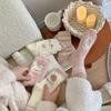 Розовые носки из флиса с имитацией норки Зимние Утепленные Удобные Плюшевые Носки средней длины Толстые Теплые Милые Клубничный Заяц