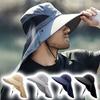 Summer Wide Brim Bucket Hat Summer UV Sun Protection Fishing Cap with Neck Flaw Sunshade Outdoor Hiking Camping Travel Hat