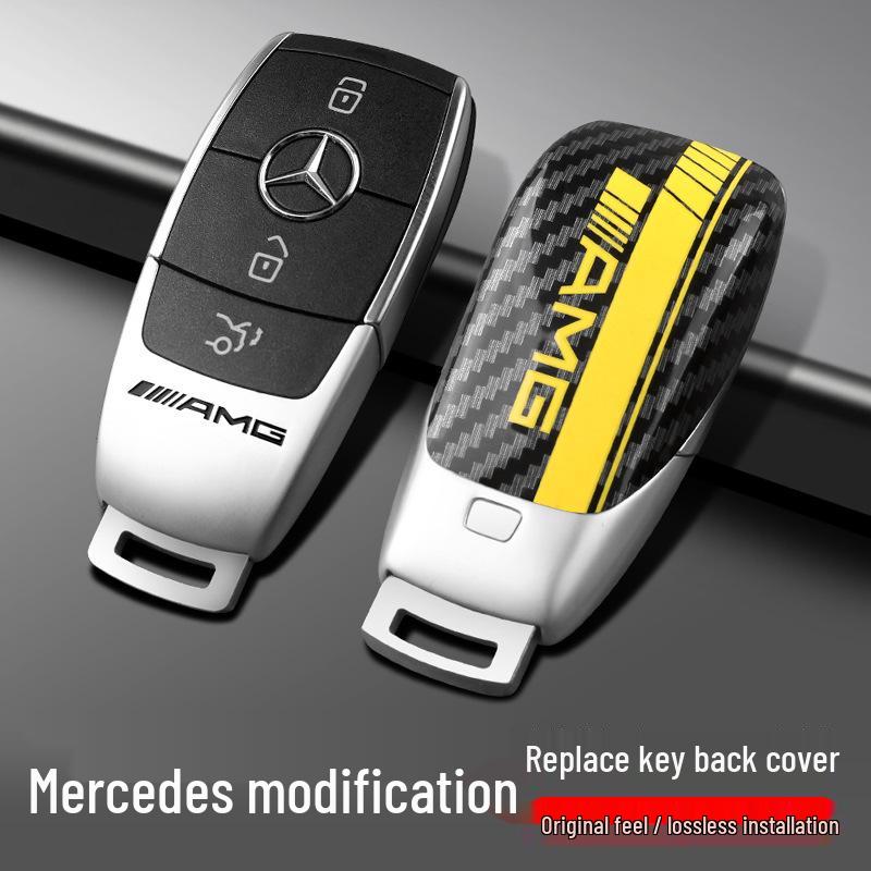 Запасная задняя крышка в стиле AMG для ключа Mercedes - Совместима с E-Class, C-Class, GLC-Class, A-Class, GLE