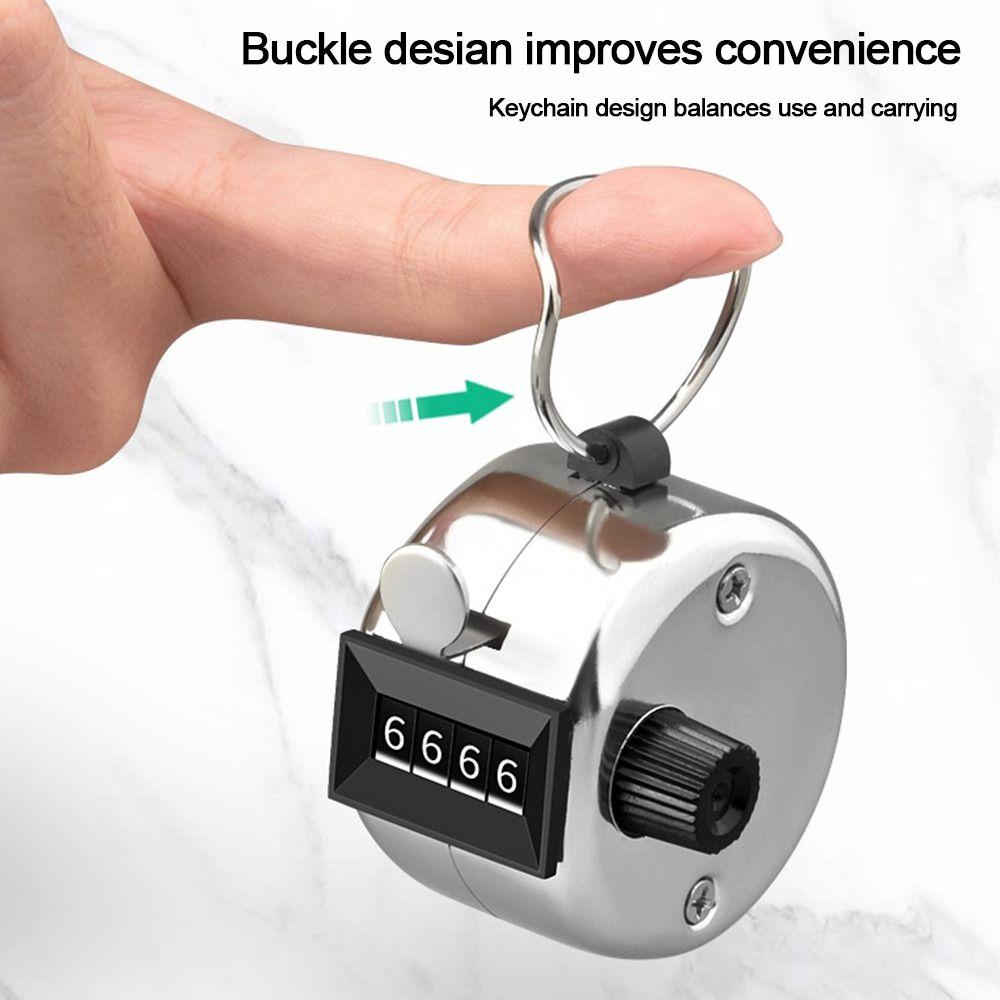Мини 4-разрядный механический счетчик чисел Ручной металлический ручной счетчик Подсчет Склад