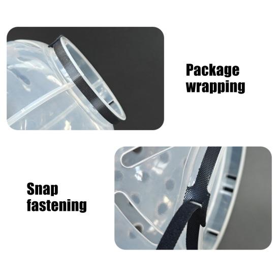 Прозрачный дышащий колпак-намордник для кошек, защита от укусов, шлем для ухода, купания, стрижки когтей