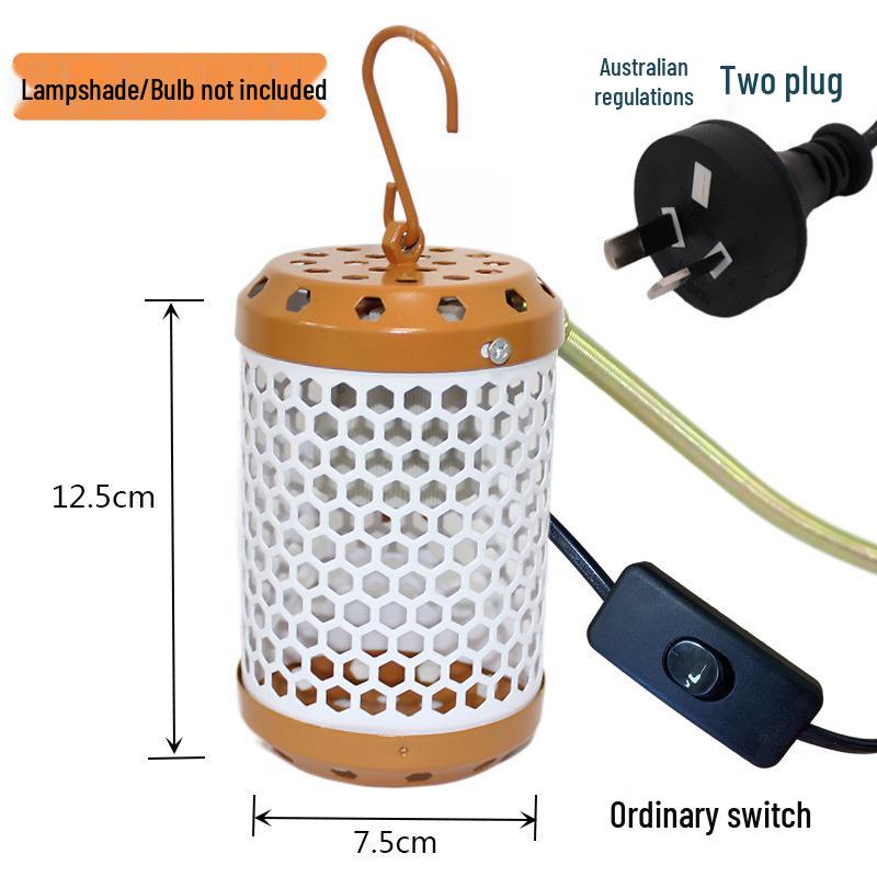 Parrot & Reptile Heat Lamp with Bite-Proof, Anti-Scald Mesh Cover