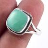 Natural Chrysoprase Gemstone Handmade 925 Sterling Silver Gift Ring S.9.5 U5w10