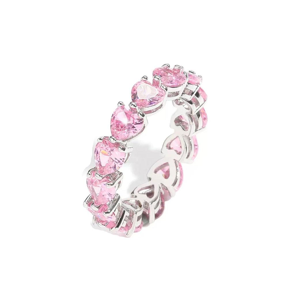 2026 New 925 Sterling Silver Ring Lover's Holiday Gift Jewelry Women Butterfly Pink Heart Golden Infinite Rings