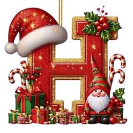 Красные инициалы Рождественские украшения 2D акриловые персонализированные гномы монограммный кулон с шапкой Санты 26 букв украшение для подвешивания на рождественскую елку