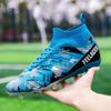 2024 Men's Fly-Knit High-Top Soccer Shoes with Breathable Sock Liner for Professional Turf Training