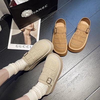 Модная Новая Женская Повседневная Обувь Весна Осень Толстая Подошва Женская Плетеная Обувь Модная Универсальная Женская Массивная Обувь Липучка