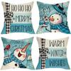 Merry Christmas Decoration Pillowcase Soft and Comfortable Snowman Pillow Cover Sofa Cushion Suite Home Decoration Gift