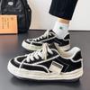 Autumn Canvas Shoes for Men Low-top Thick-soled Height-enhancing Casual Versatile Niche Sneakers Dissolving Shoes
