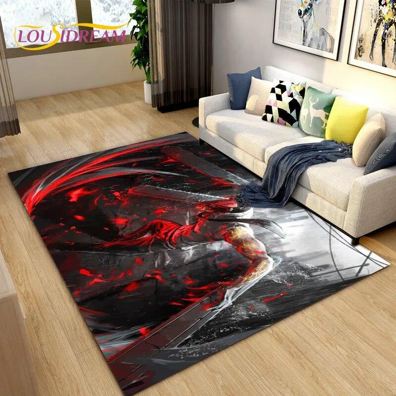 3D Chainsaw Man Anime Denji Cartoon Area Rug, ковер для гостиной, спальни, дивана, коврика, украшения, детский нескользящий напольный коврик