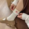Simple All-Match Girly Cotton Socks Lace Bow Sweet Sock Casual Breathable Sweat-Wicking Mid-Tube Socks  Accessories Gifts