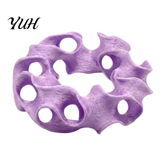 Aquarium Fish Shelter 3D Printed Hideout Cave, Wavy Hollow Ring Shrimp Shelter, Landscape Accessories Breeding Hiding Hole Decor, Tank Ornament