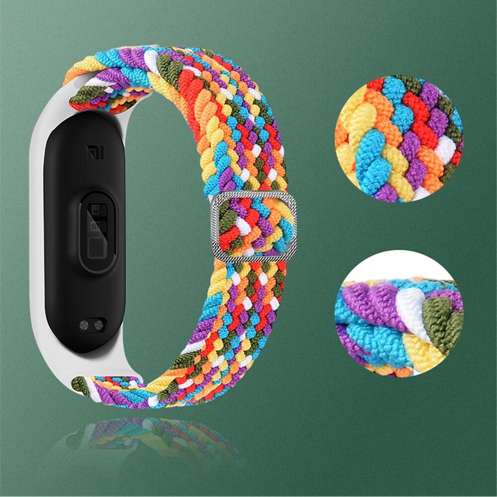 Strap for Mi Band 7 6 5 4 Elastic Adjustable Nylon Braided Miband6 Miband 5 Correa Wristband for Xiaomi Mi Band 4 3 5 6 Bracelet