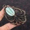 Кулон с амазонитом, медная проволока, кулон, медные украшения, кулон в виде осьминога, кулон ручной работы, обернутый проволокой, ювелирные изделия из драгоценного камня, подарок для мамы