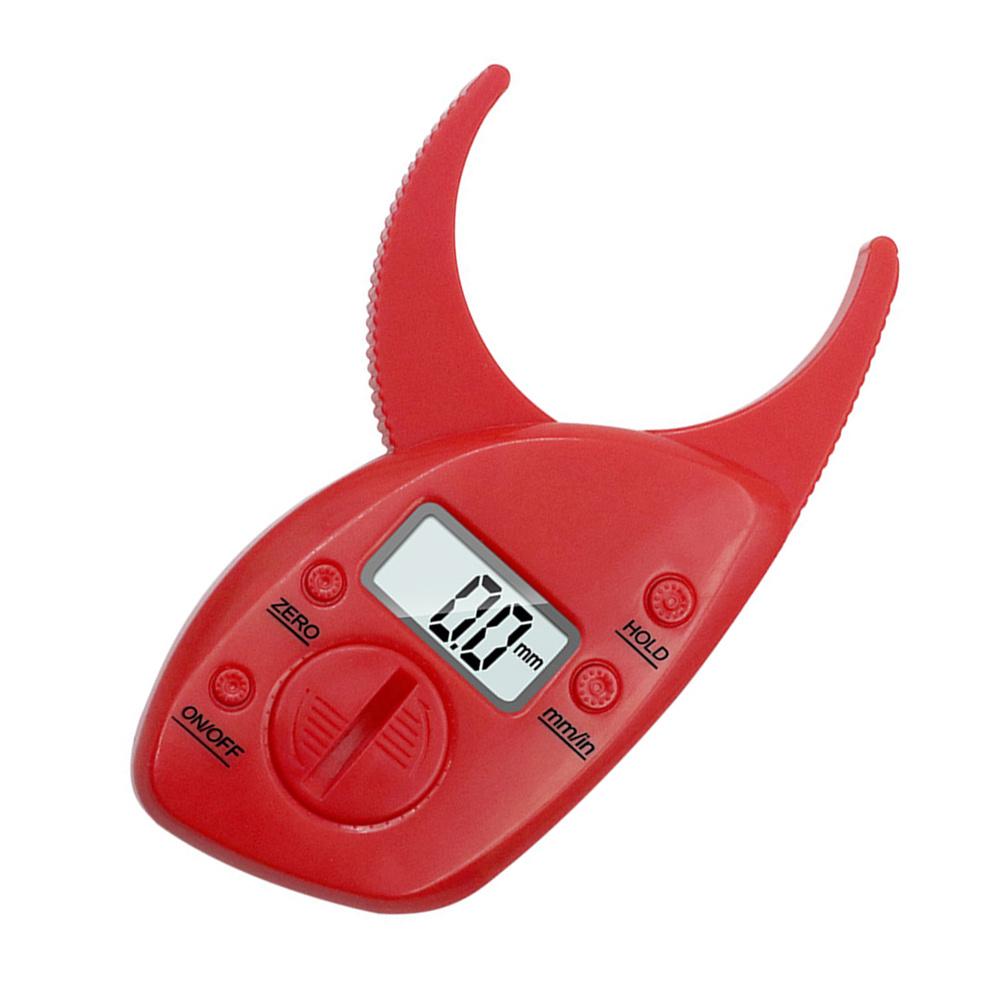 Red Body Measuring Tool Lcd Display Fat Analyzer Portable Fat Caliper Clip For Fitness Health Monitoring