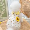 Spring/Summer Dog Three-dimensional Flower Sunflower Satchel Sundress Cat Two-legged Dress Pet Summer Dress