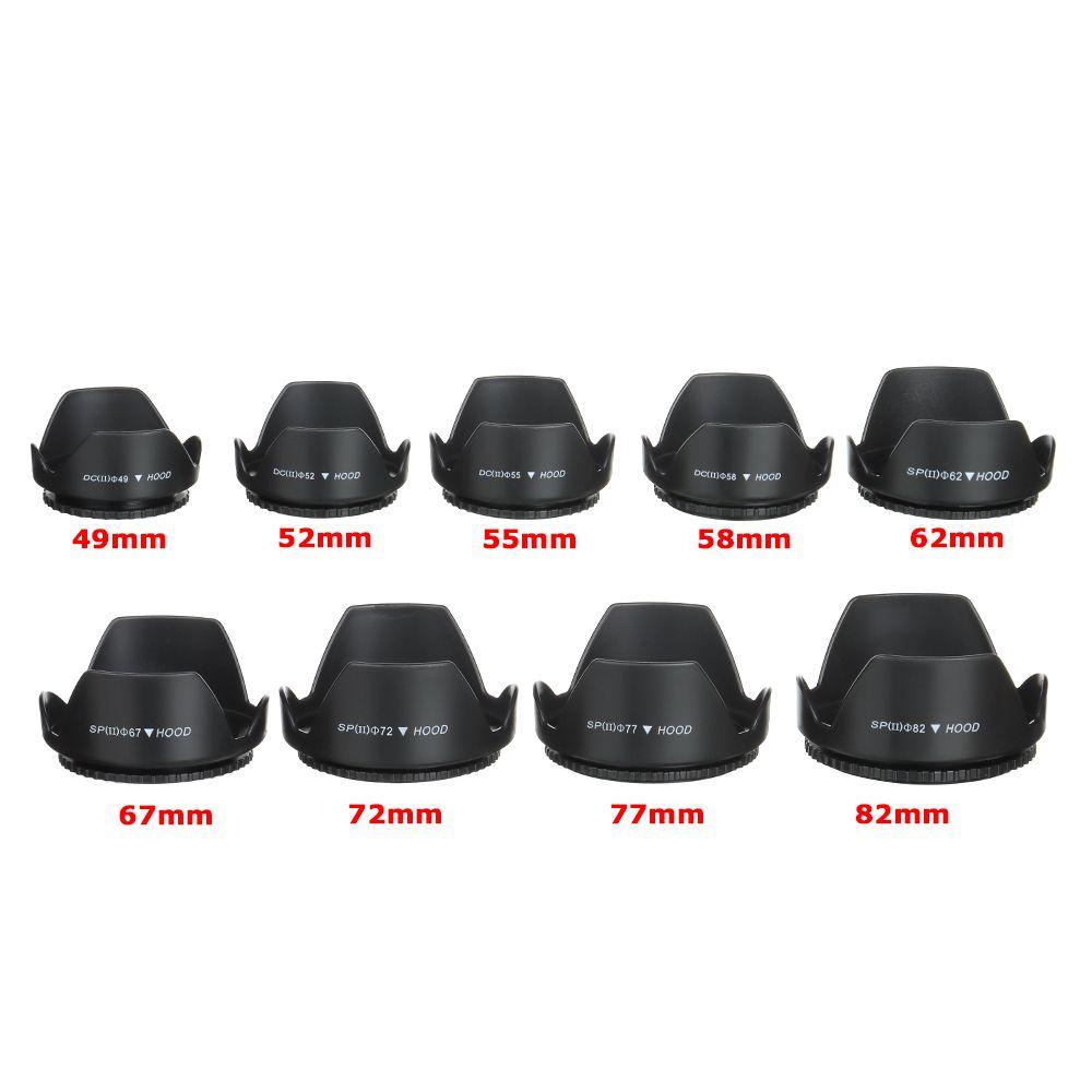 Practical Universal Camera Anti-Glare Cover Screwed Lens Hood Sunshade Protective Shield