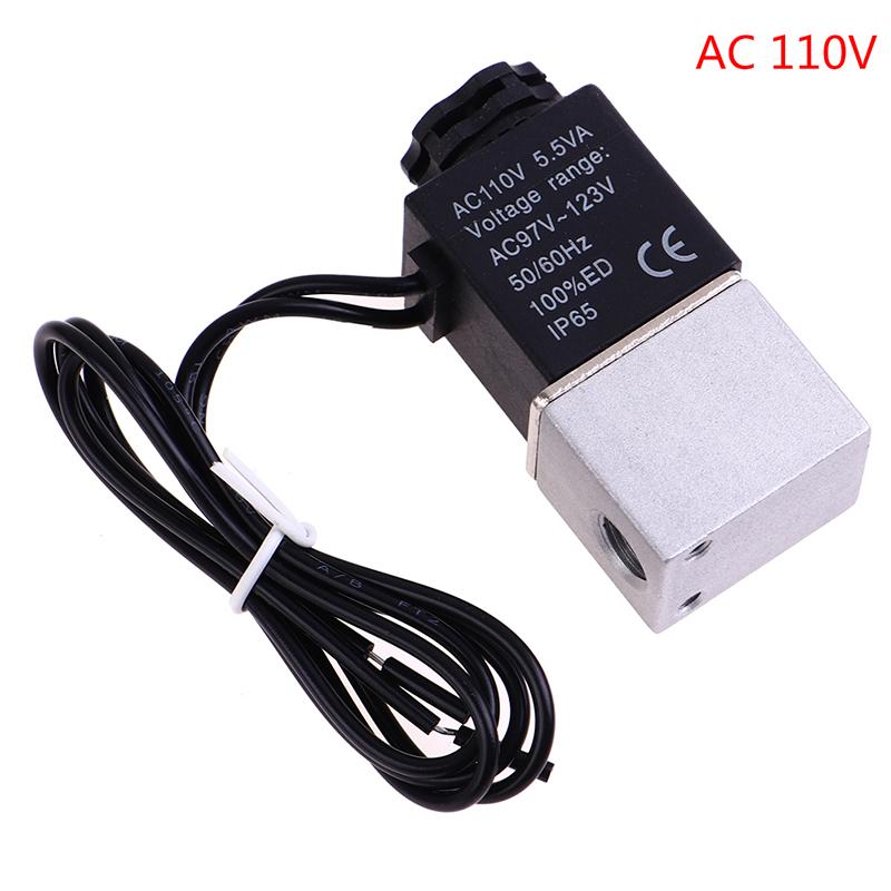 Электромагнитный клапан 12 В, 24 В, 110 В, 220 В, 380 В, 1/8 дюйма, 2-ходовые пневматические клапаны прямого действия