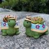 Черепаха горшок для растений украшение высокая прочность водонепроницаемый мультяшный милый черепаха животное суккулент держатель смолы цветочный горшок